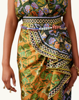 Alemais Cece Splice Silk Skirt in Print