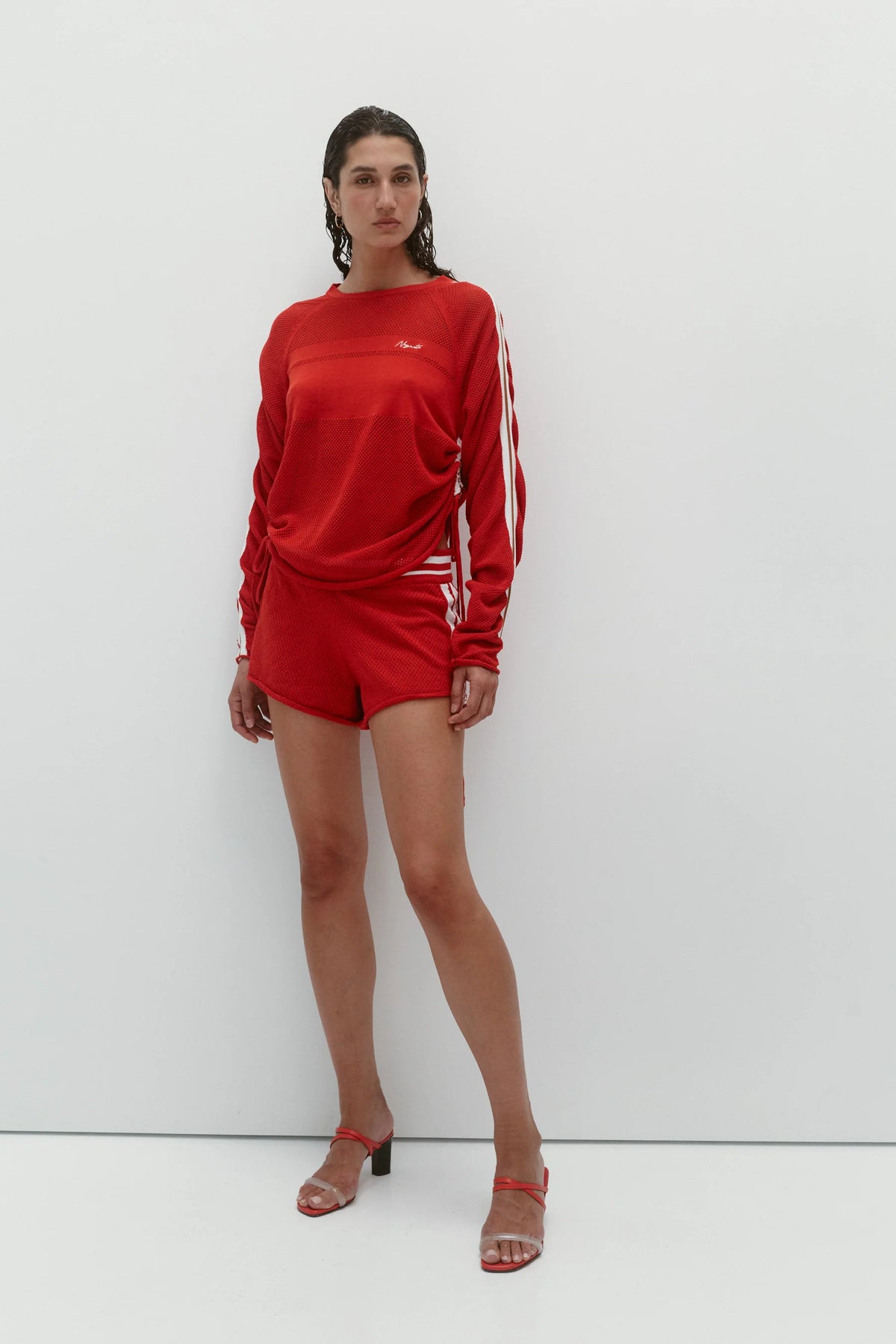Nagnata Downtown Mesh Short in Poppy