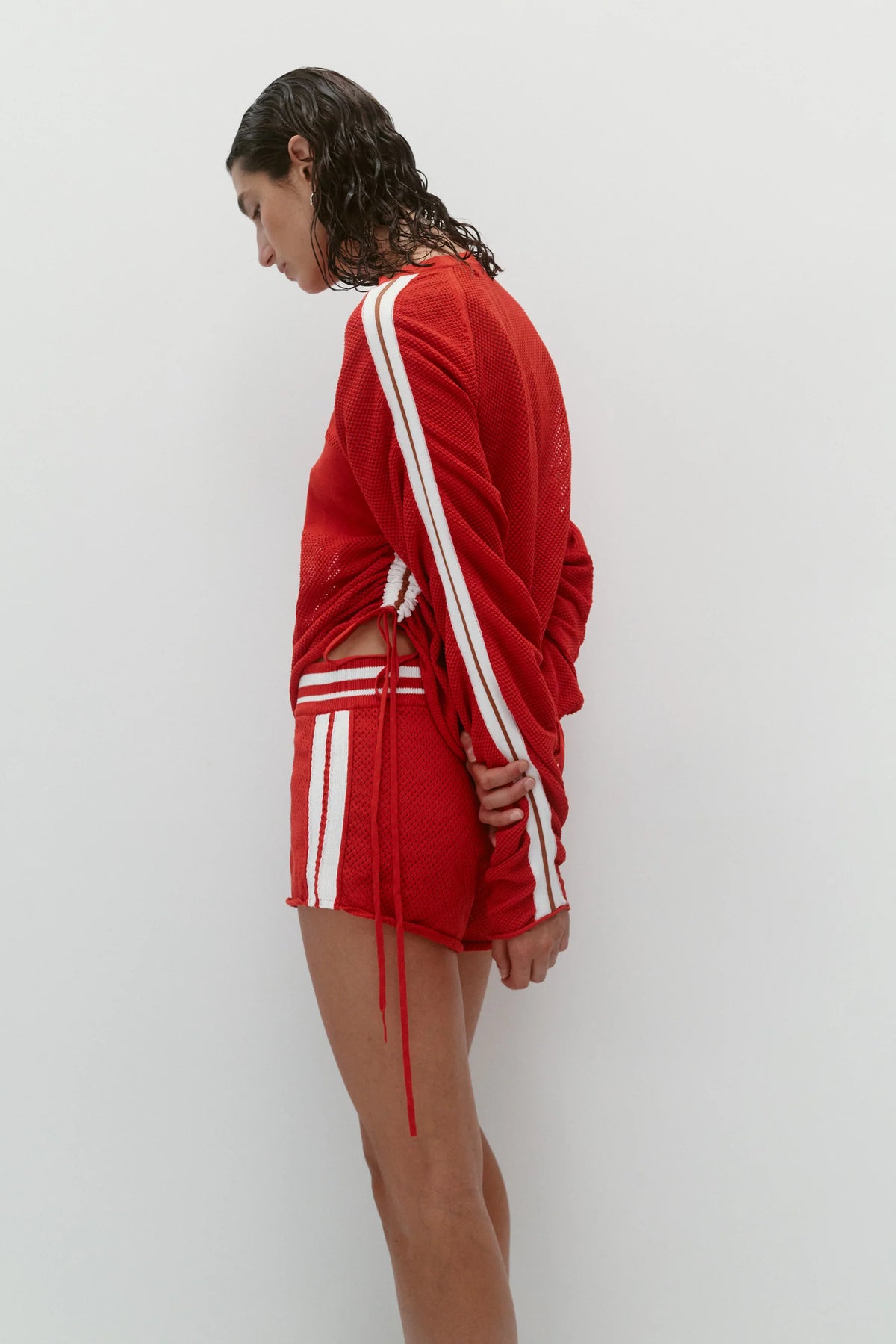 Nagnata Downtown Mesh Short in Poppy
