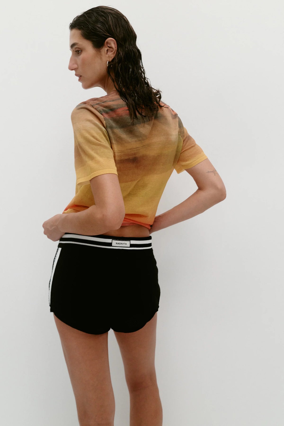 Nagnata Downtown Mesh Short in Black