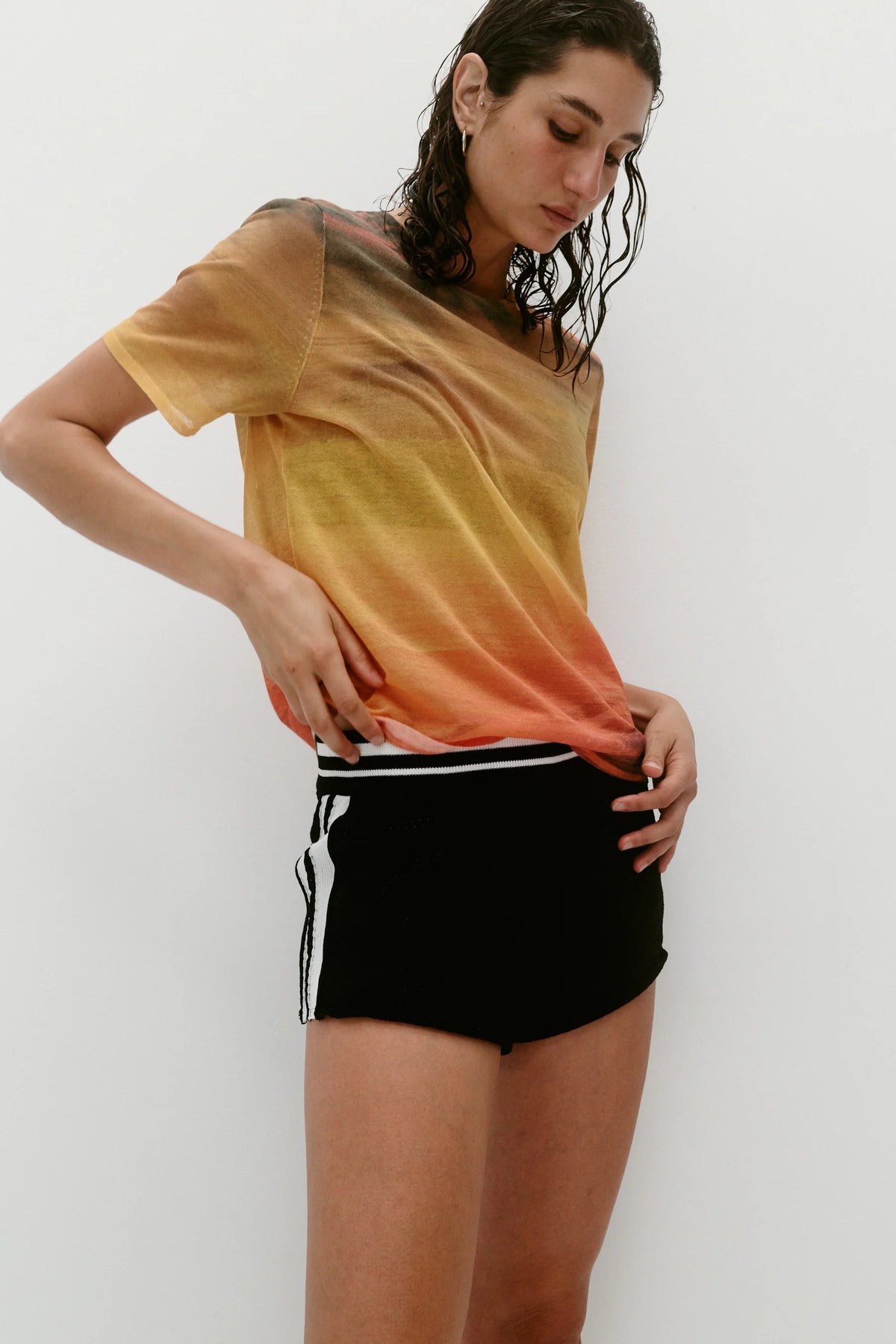 Nagnata Downtown Mesh Short in Black