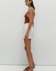 Nagnata Vegetable Dye Bermuda Short in Bone White