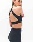 Nagnata Cross Back Wool Bralet in Black