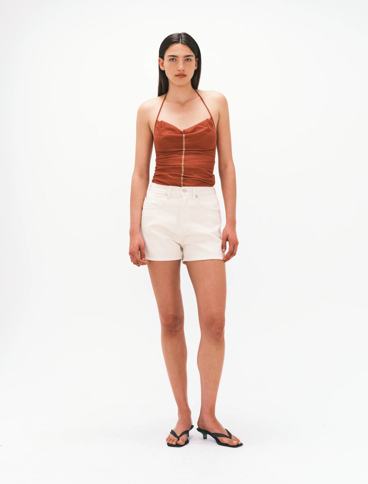 Nagnata Vegetable Dye Bermuda Short in Bone White