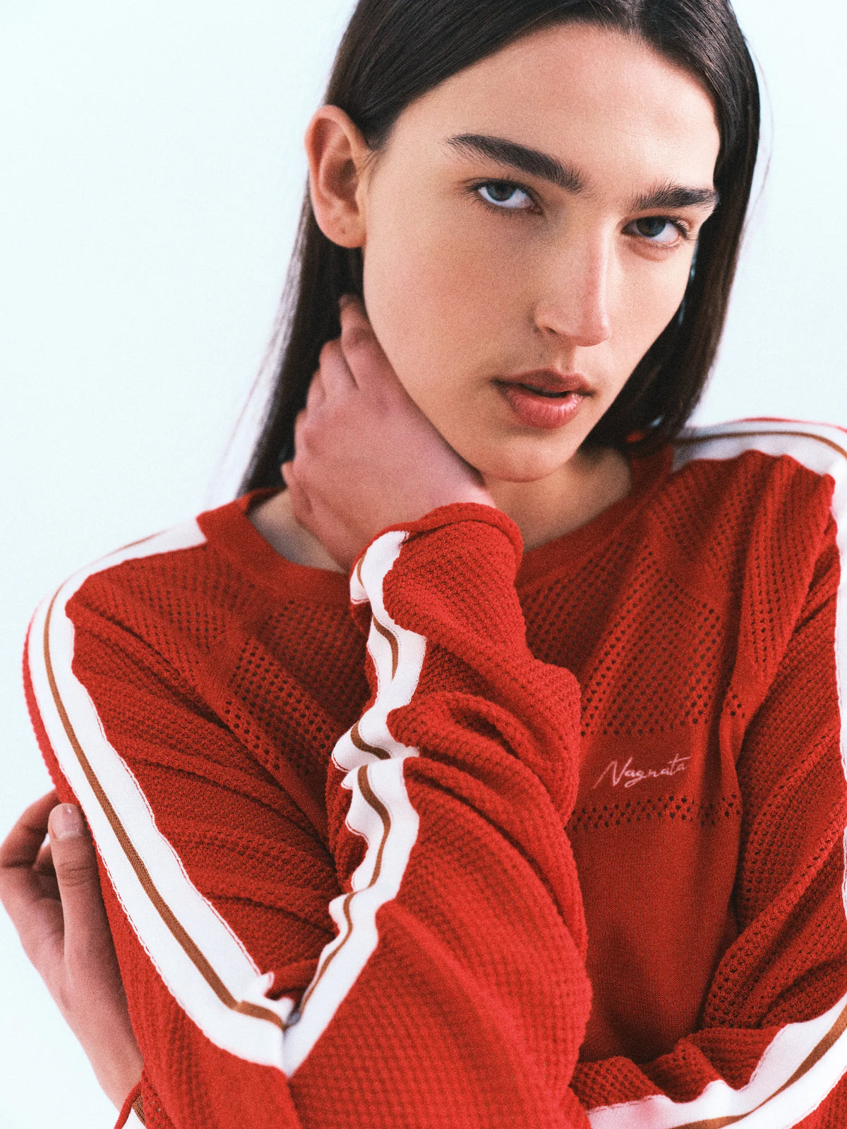 Nagnata Downtown Mesh Jersey in Poppy