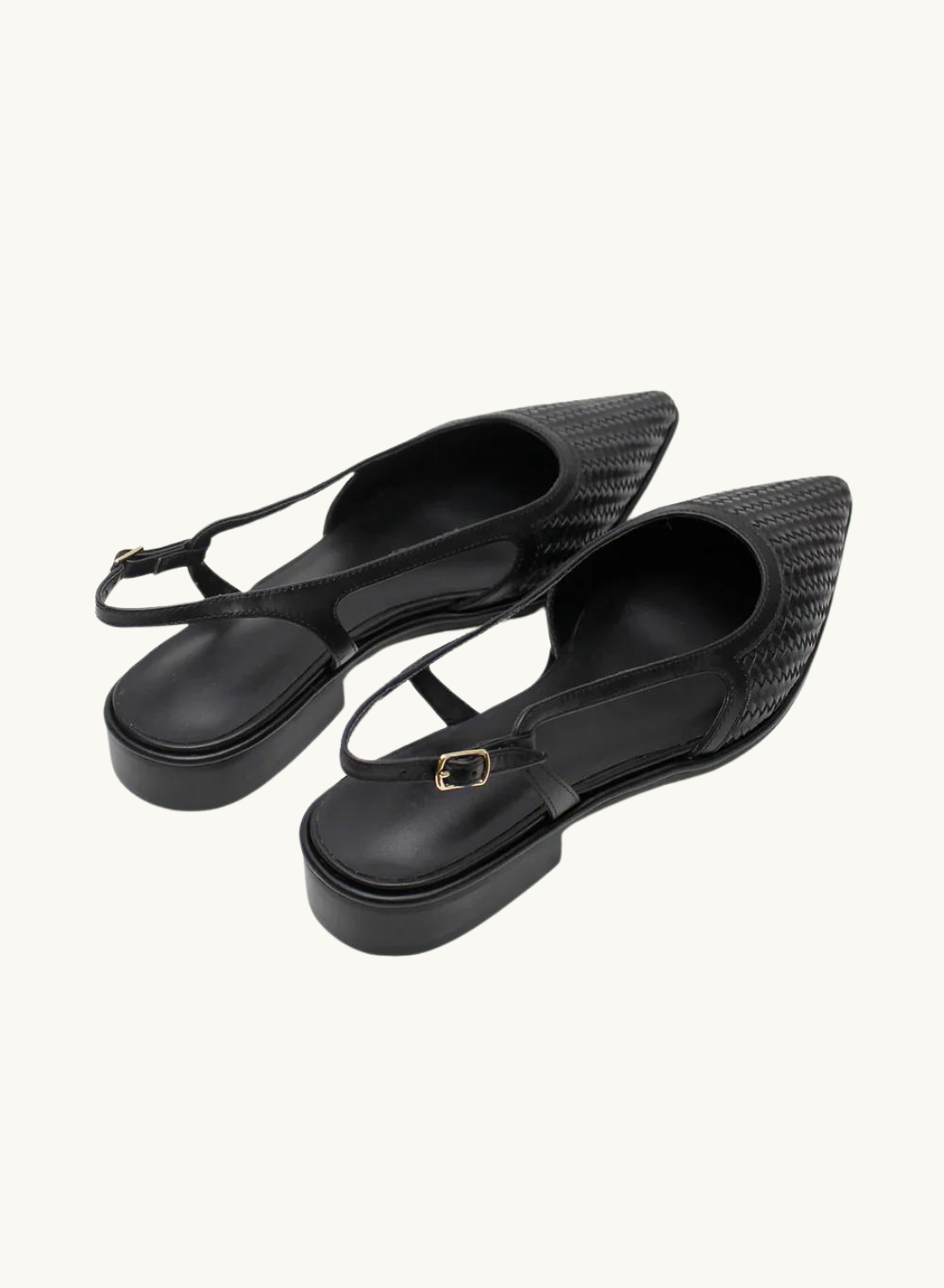 Woven Sling Back Flat in BLACK La Tribe-La Tribe-Frolic Girls