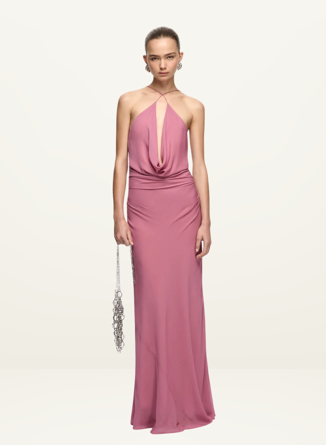 Bec + Bridge Celia Keyhole Maxi Dress in Orchid Pink