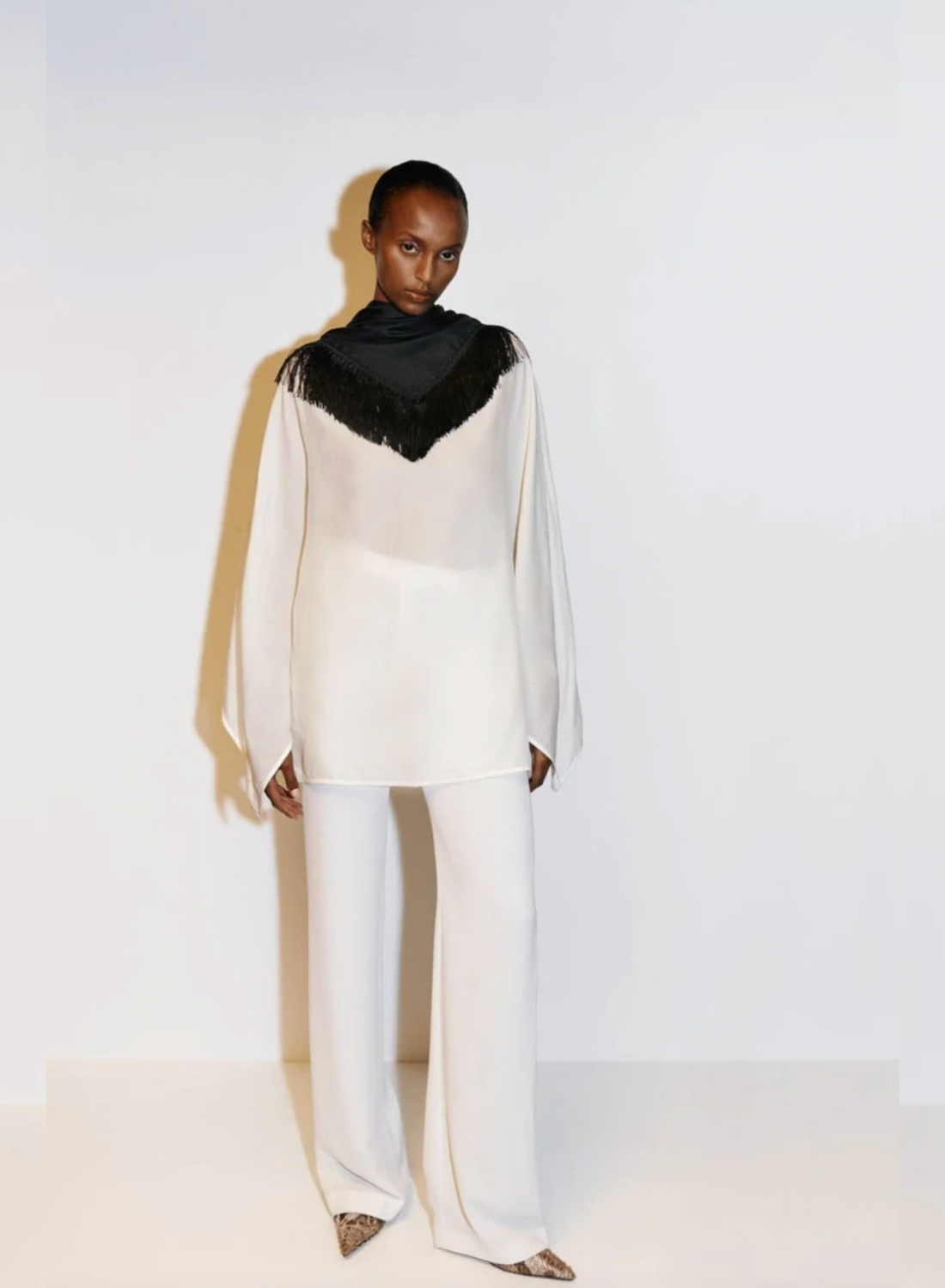 Camilla and Marc Dune Scarf Top in Black