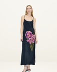 Silk Laundry CDC 1969 Slip Dress in Iris Black