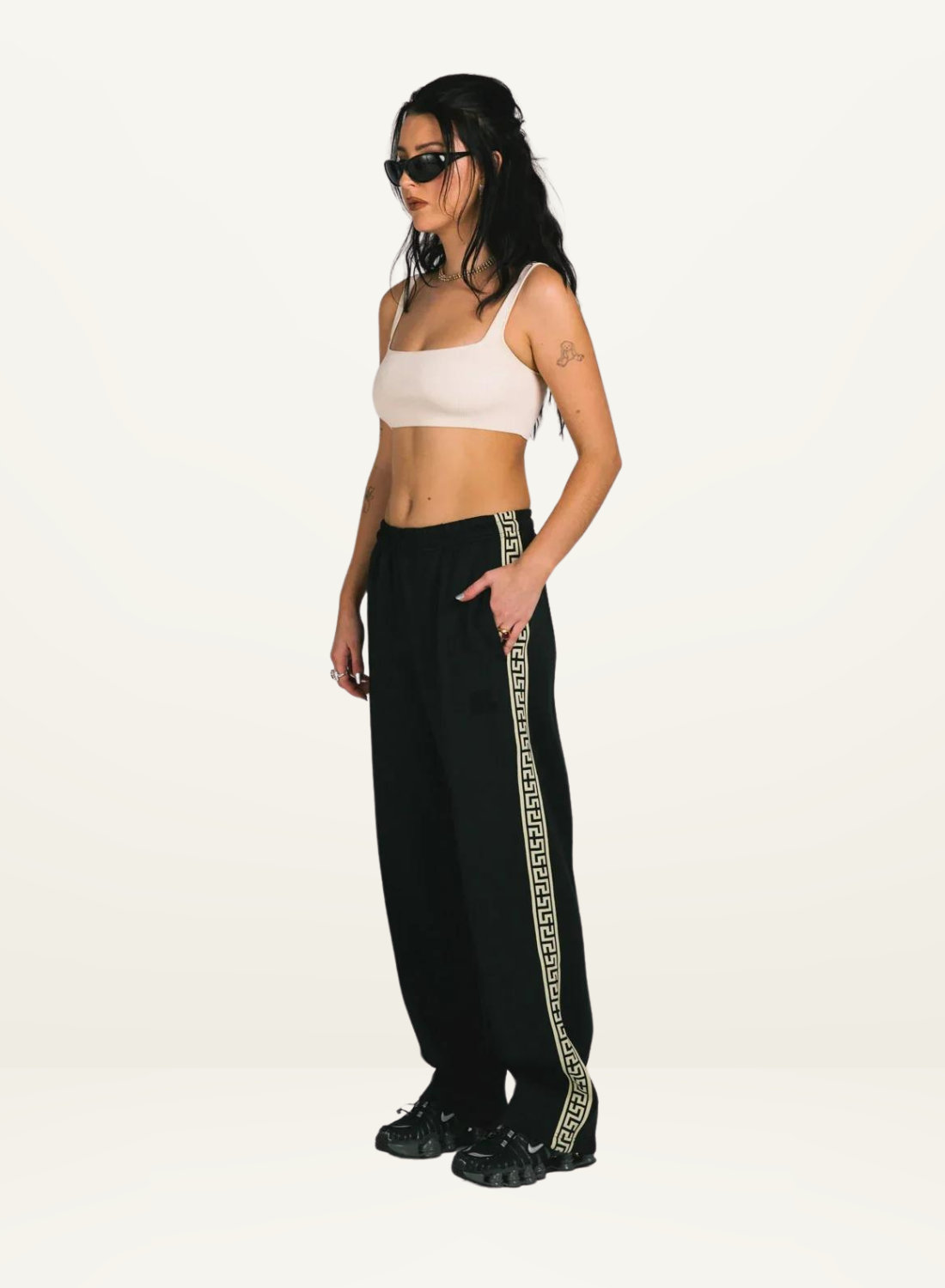 Geo Track Pants in BLACK Something Very Special-Something Very Special-Frolic Girls