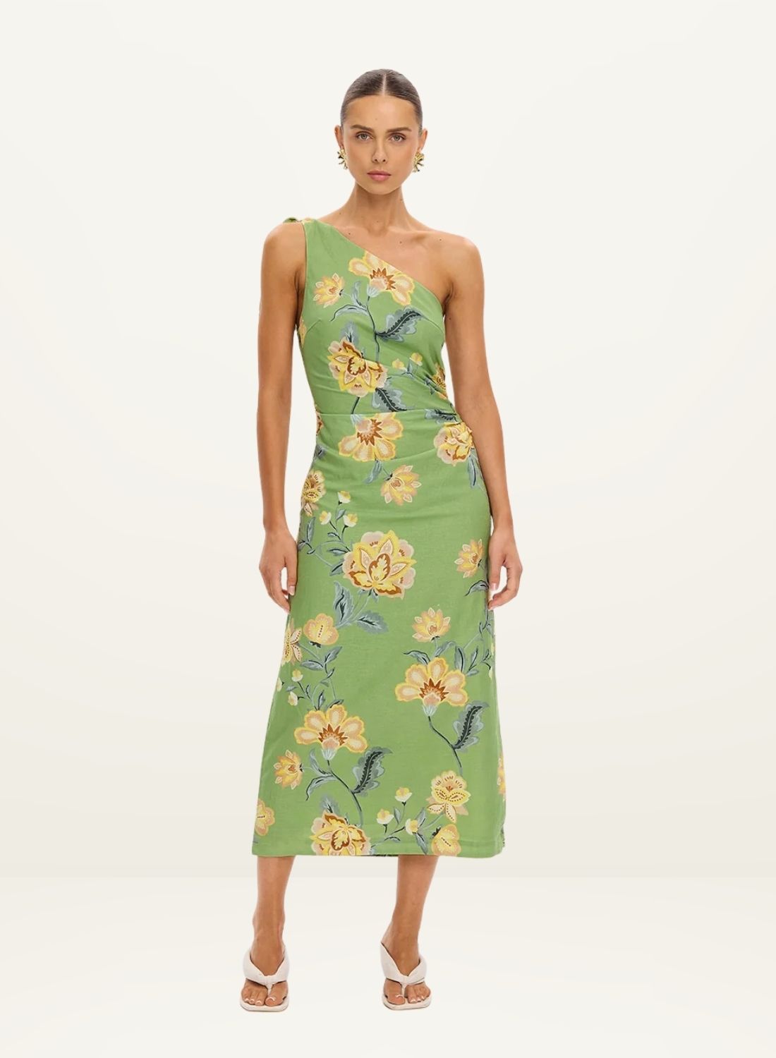 Kivari Eve One Shoulder Midi Dress