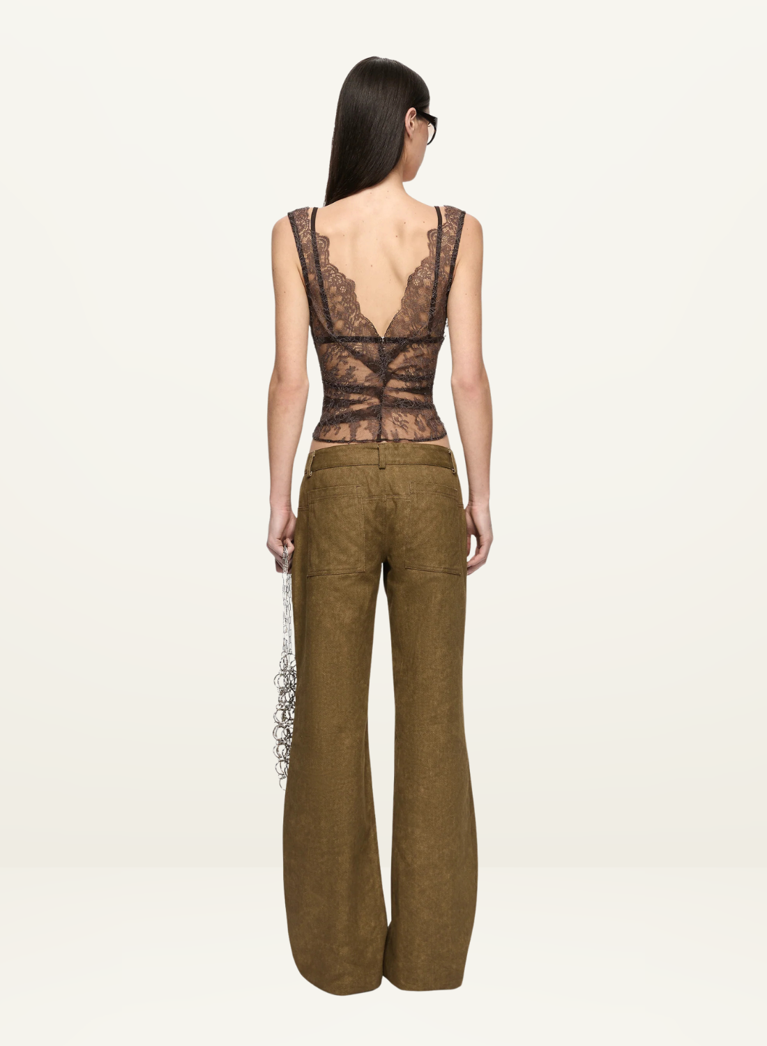 Bec + Bridge Marika Lace Top in Coffee