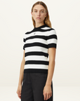 Umi Knit TShirt in BLACK & WHITE STRIPE Camilla and Marc-Camilla and Marc-Frolic Girls