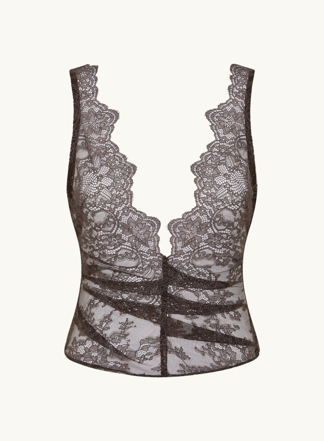 Bec + Bridge Marika Lace Top in Coffee
