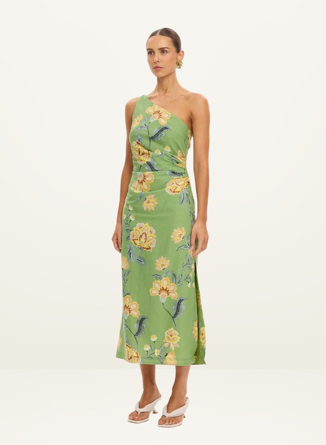 Kivari Eve One Shoulder Midi Dress