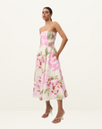 Carrie Strapless Dress in PINK PRINT By Johnny-By Johnny-Frolic Girls