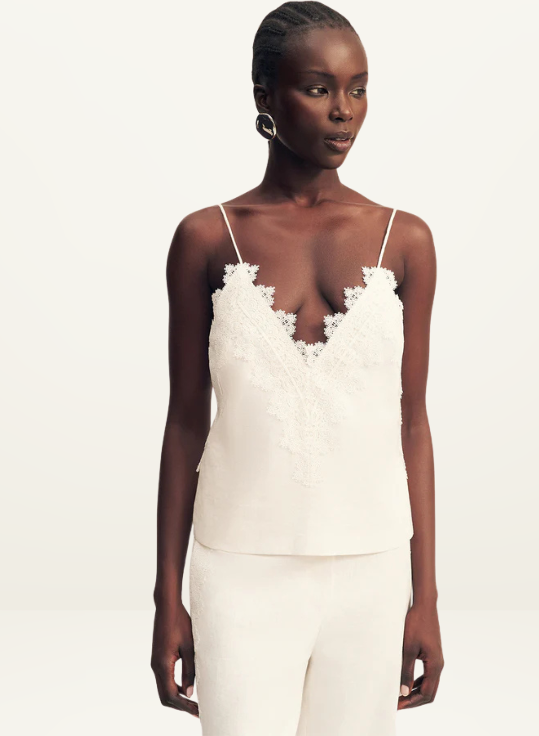 Shona Joy Toile Lace Cami in Ivory