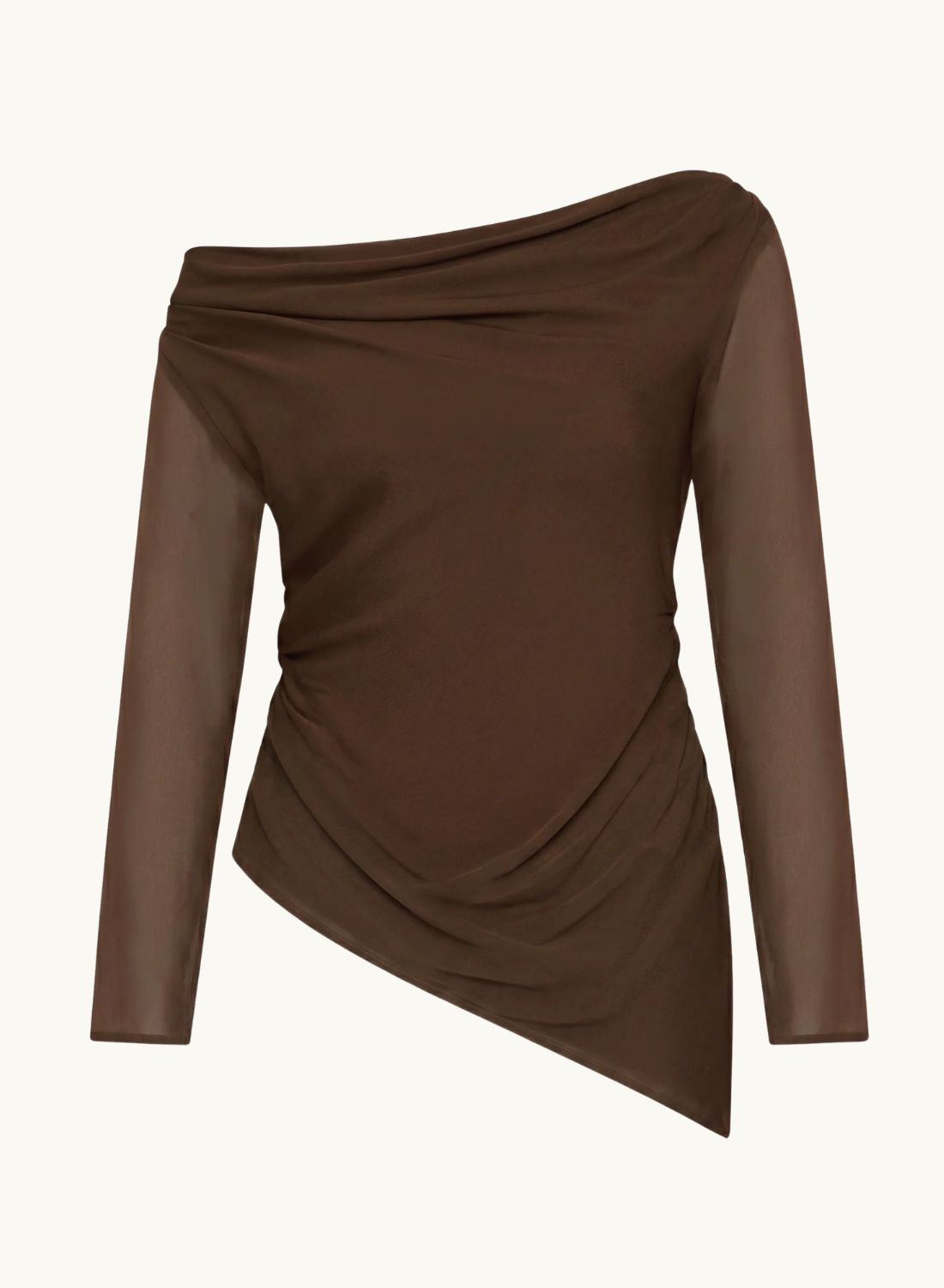 Isabelle Quinn Chloe Off Shoulder Top in Mocha