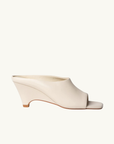 La Tribe Zoe Open Toe Mule in Cream