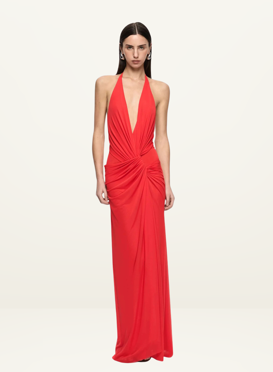 Bec + Bridge Xanthi V Neck Maxi Dress in Flame
