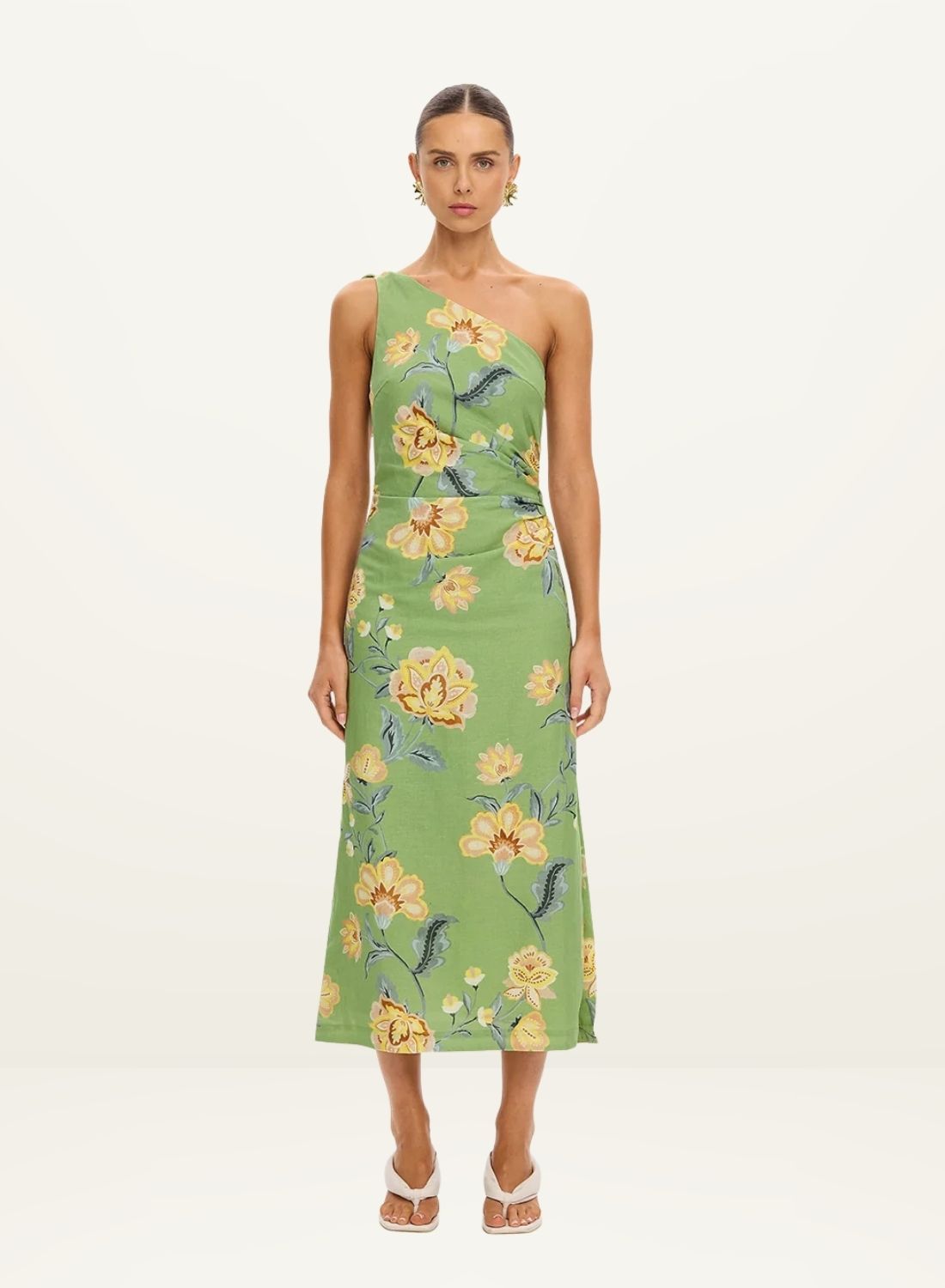Kivari Eve One Shoulder Midi Dress