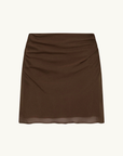 Isabelle Quinn Chloe Mini Skirt in Mocha