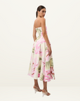 Carrie Strapless Dress in PINK PRINT By Johnny-By Johnny-Frolic Girls