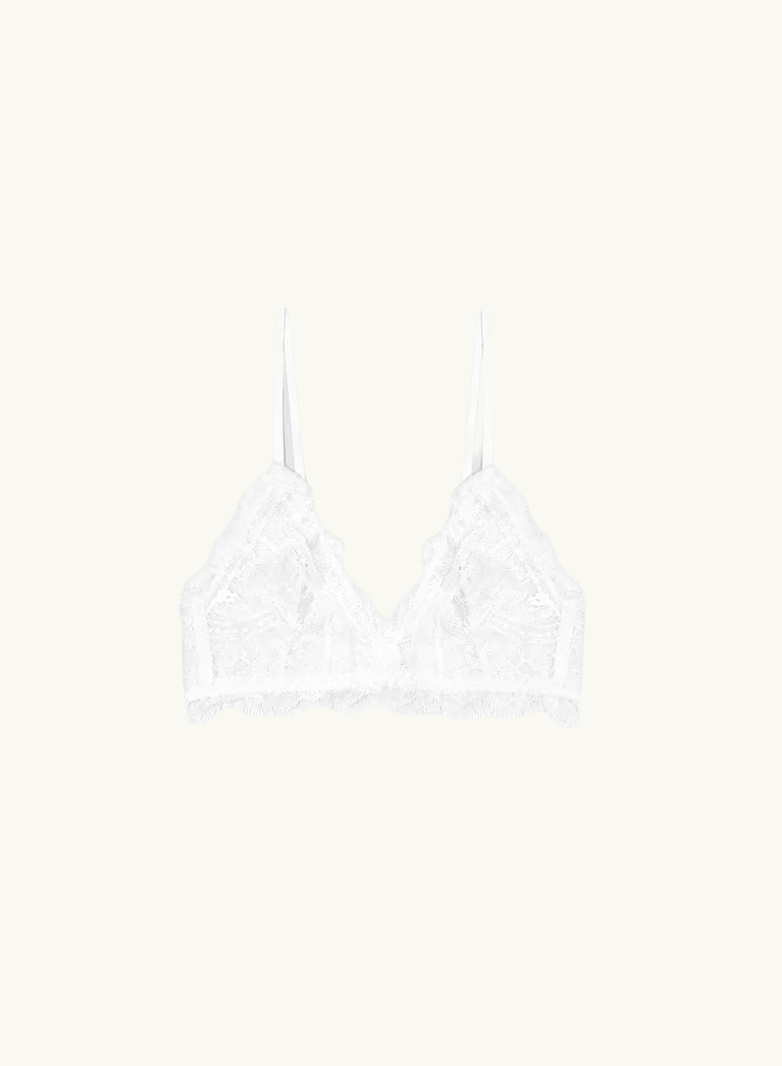 Anine Bing Lace Bra with Trim IVORY