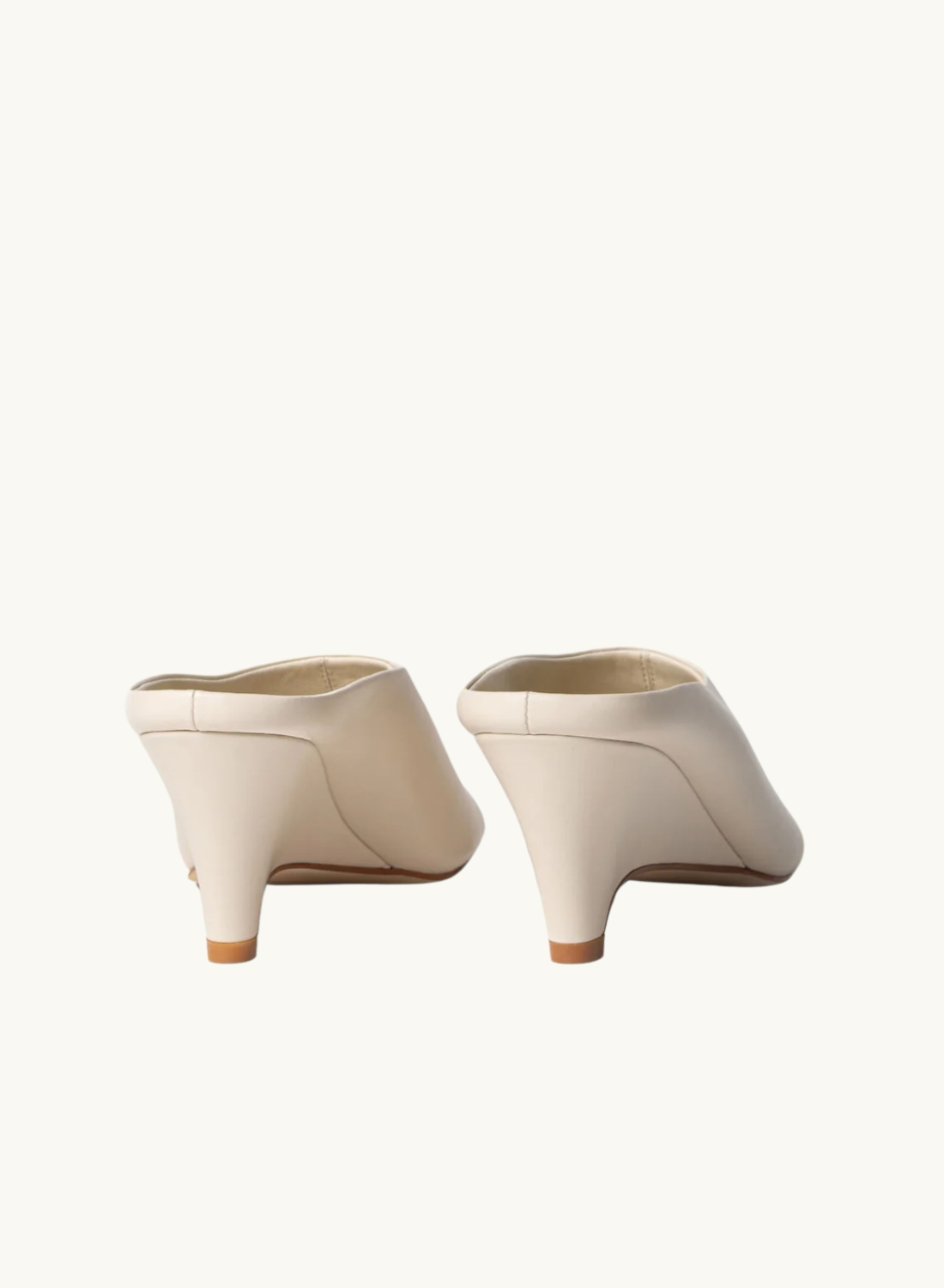 La Tribe Zoe Open Toe Mule in Cream