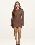 Isabelle Quinn Chloe Off Shoulder Top in Mocha