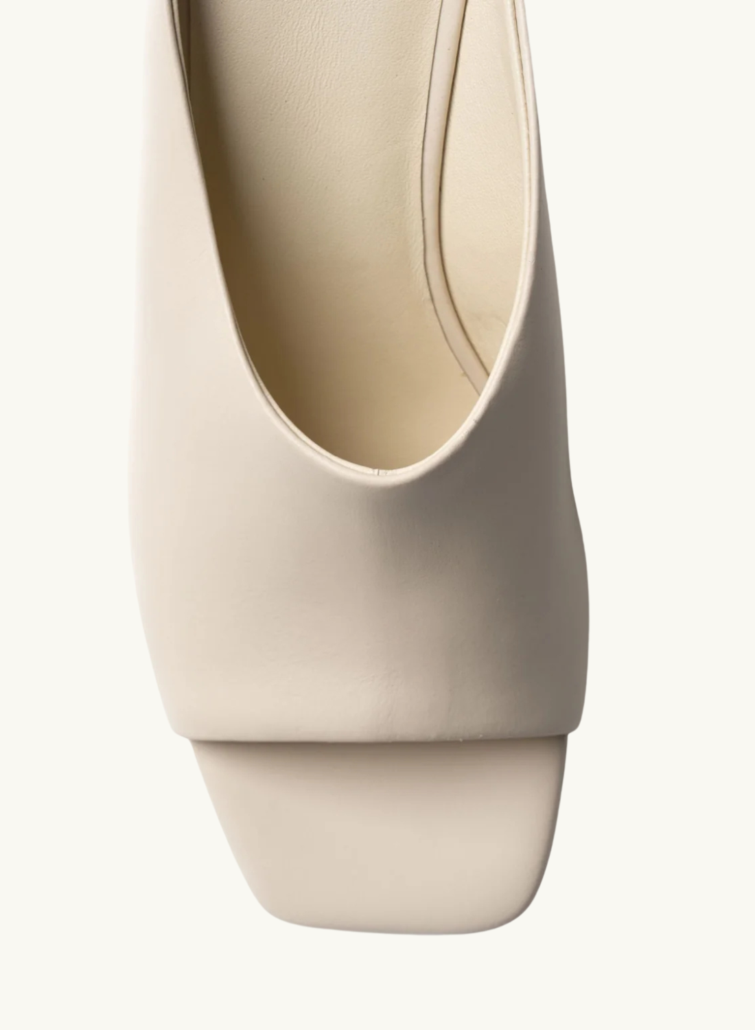 La Tribe Zoe Open Toe Mule in Cream
