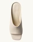 La Tribe Zoe Open Toe Mule in Cream