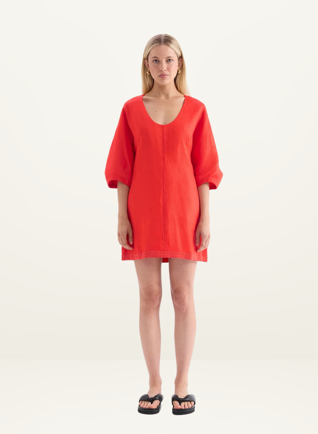 Kivari Rosalia Mini Dress in Coral