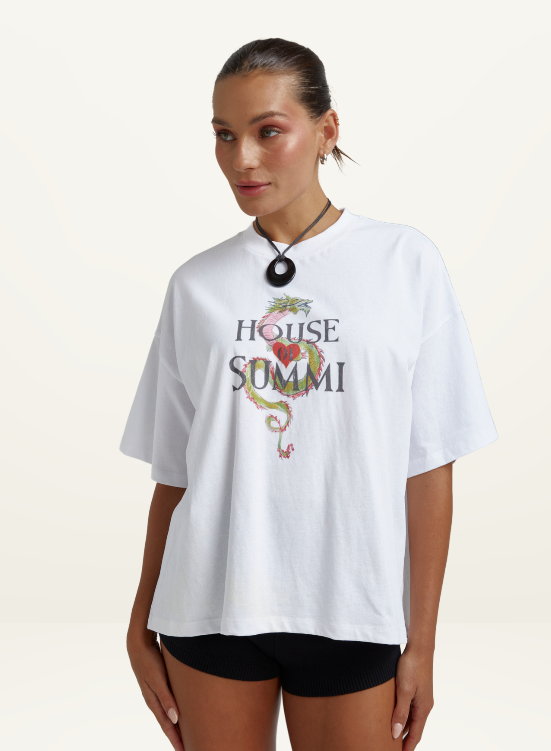 H.O.S DRAGON Band Tee WHITE Summi Summi-Summi Summi-Frolic Girls