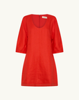 Kivari Rosalia Mini Dress in Coral