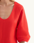 Kivari Rosalia Mini Dress in Coral