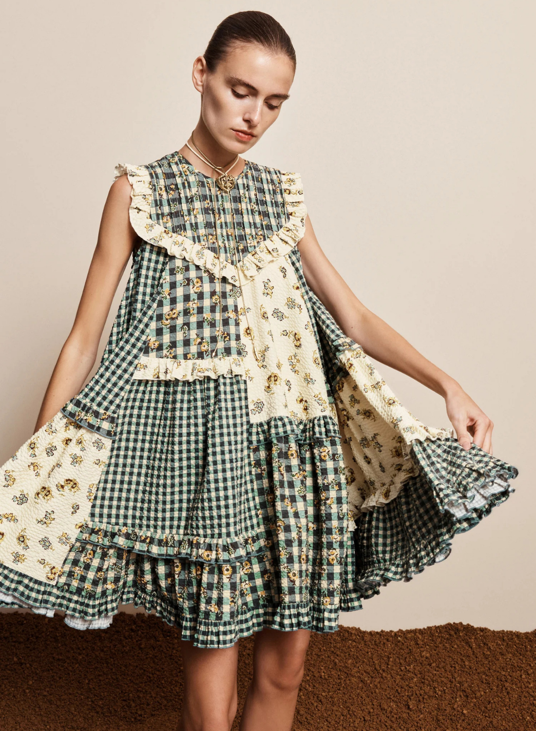 Alemais  Outrider Seersucker Mini Dress