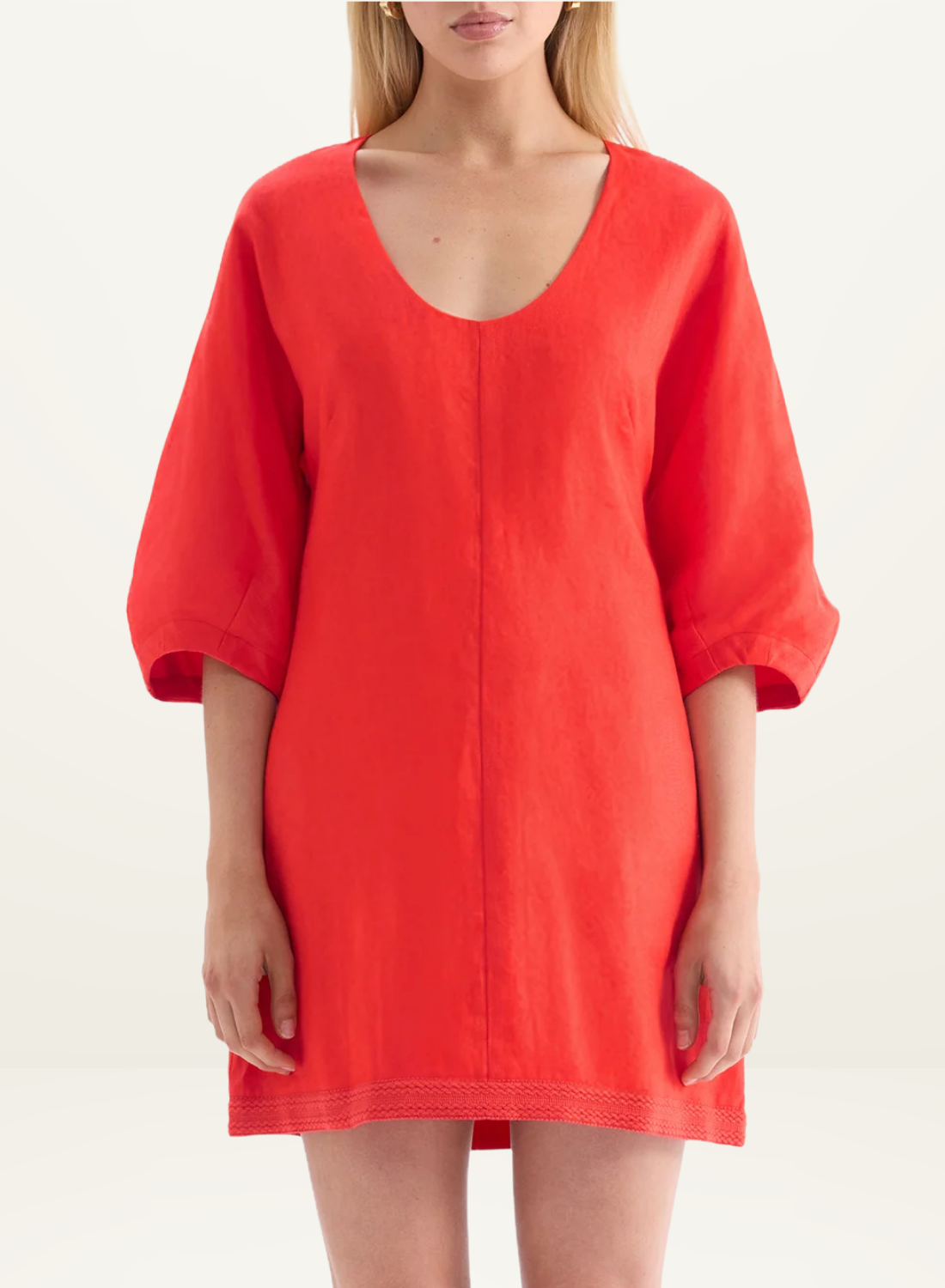 Kivari Rosalia Mini Dress in Coral