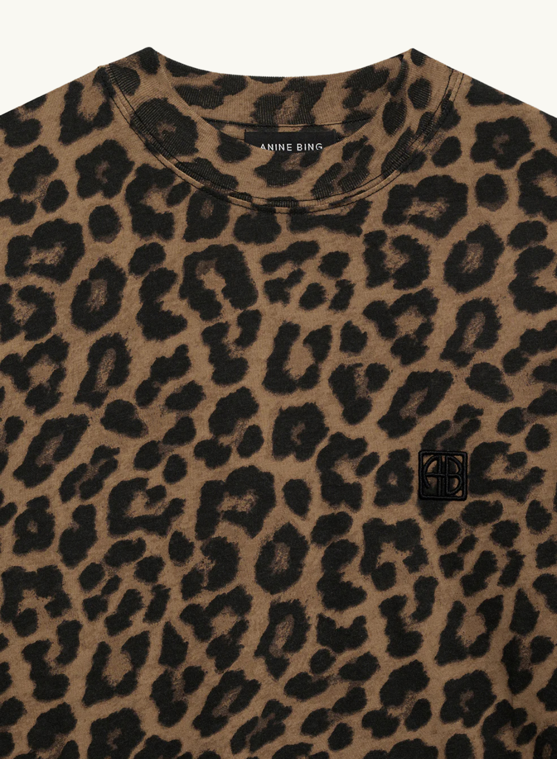 Anine Bing Avi Tee in LEOPARD BLACK &amp; BROWN // PREORDER MID APRIL DELIVERY