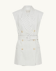 Jagger Blazer Vest WHITE PINSTRIPE Camilla and Marc-Camilla and Marc-Frolic Girls