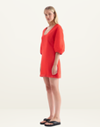 Kivari Rosalia Mini Dress in Coral