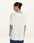 Summi Summi V Neck Tee in Vanilla