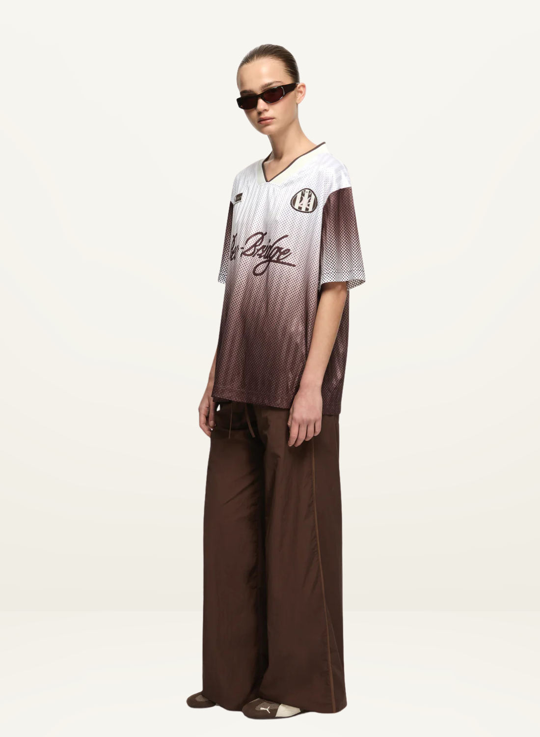 Bec + Bridge Zelia Jersey T-Shirt in Bitter Chocolate Ombre