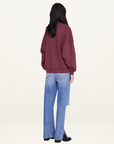 Anine Bing Miles Sweateshirt Letterman in FIG
