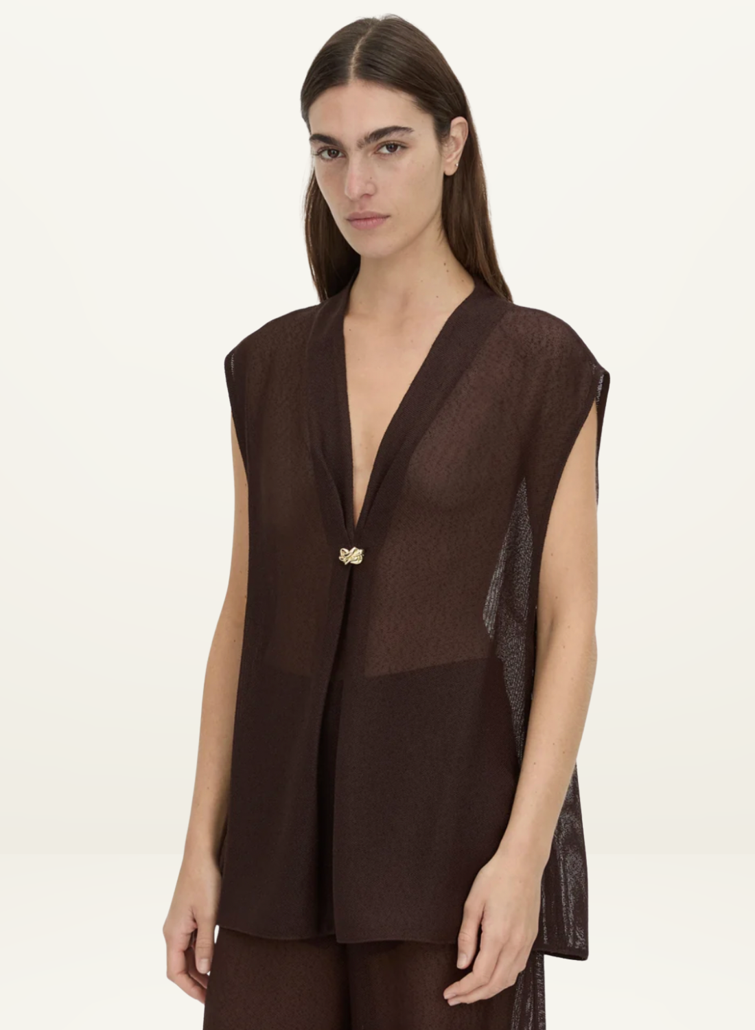 Camilla and Marc Tessara Top in Chocolate