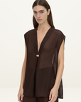 Camilla and Marc Tessara Top in Chocolate