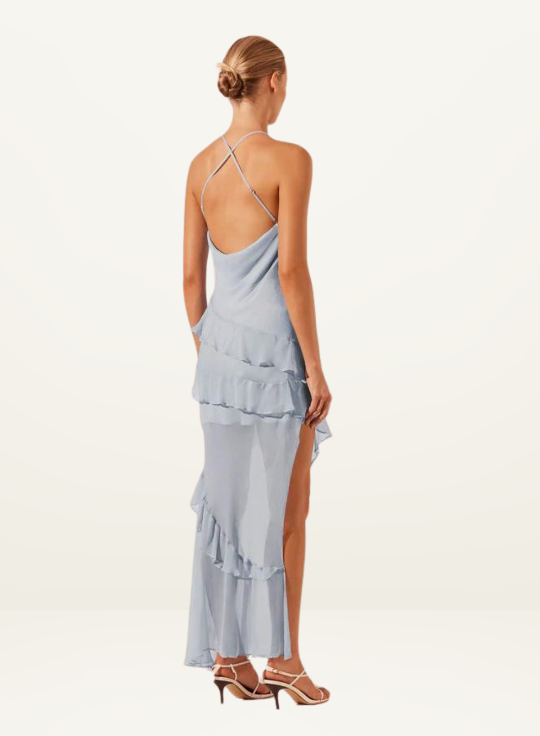 Layla Asymmetrical Ruffle Maxi Dress in SKY Shona Joy-Shona Joy-Frolic Girls