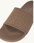 Isla Slides CAMEL MONOGRAM Anine Bing