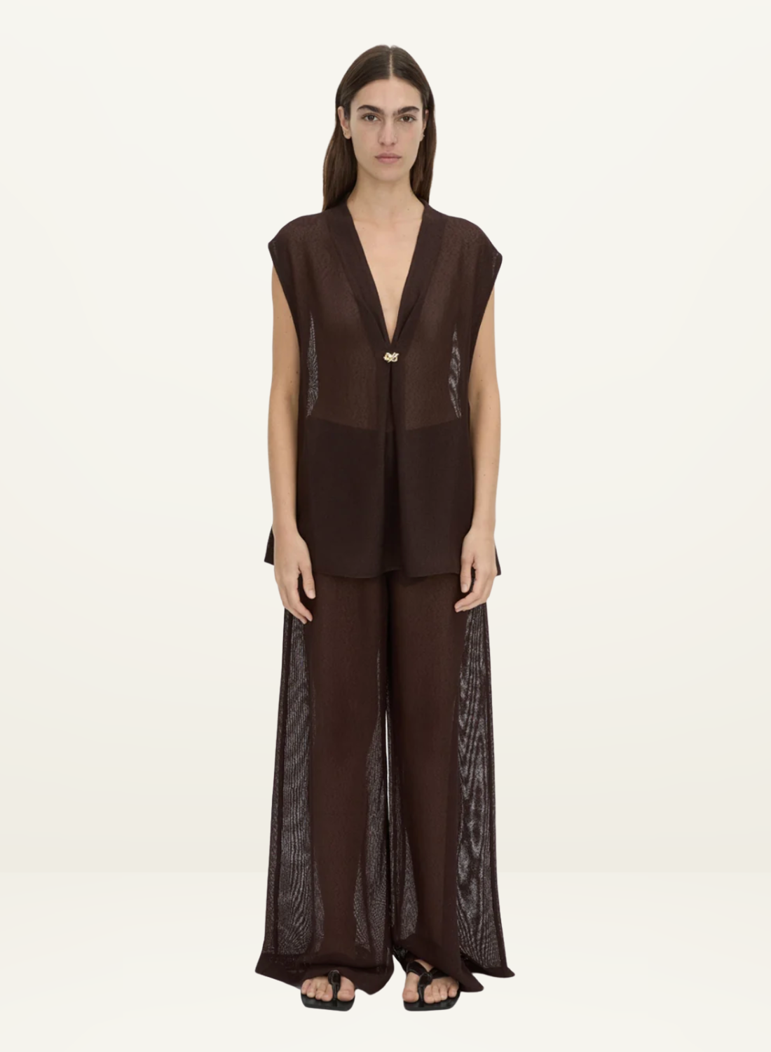 Camilla and Marc Tessara Pant in Chocolate