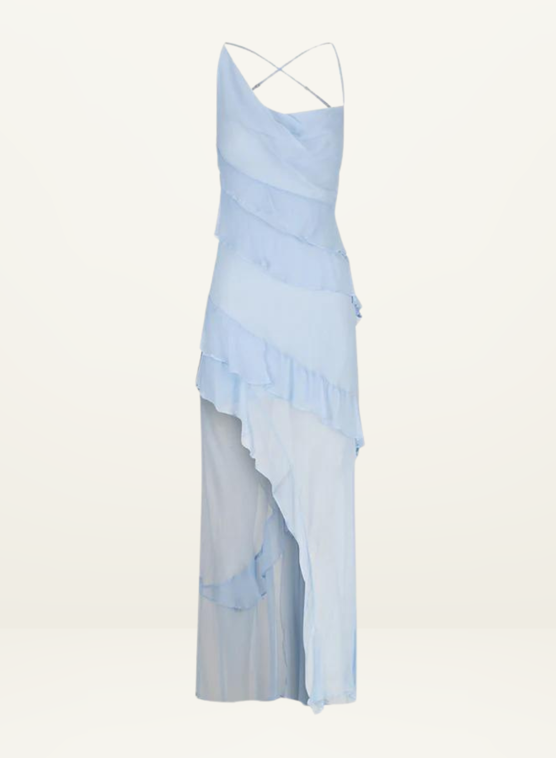 Layla Asymmetrical Ruffle Maxi Dress in SKY Shona Joy-Shona Joy-Frolic Girls